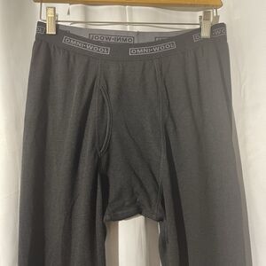 Omni Wool Mens L Base Layer Pants Thermal Black